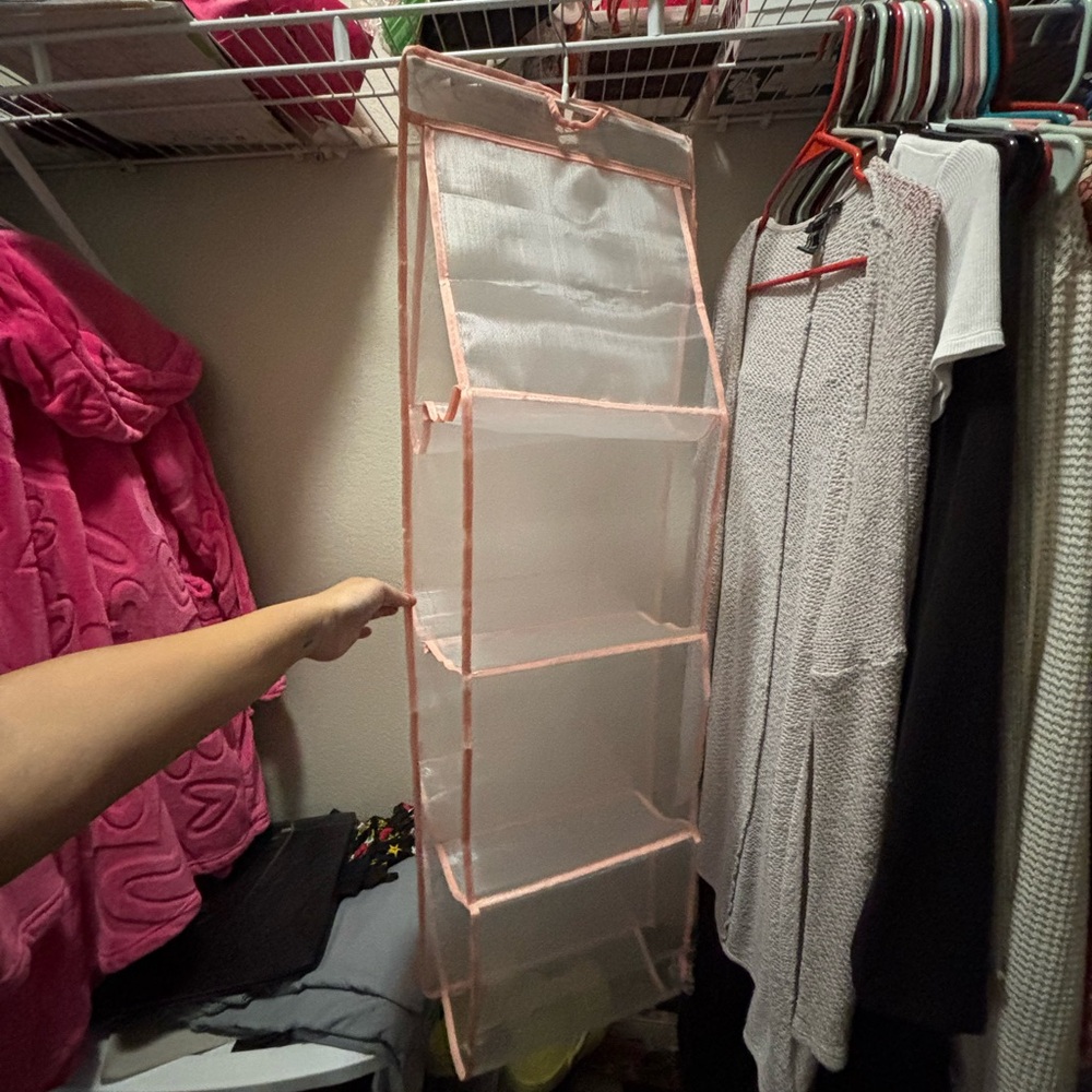 Hanging Pink Storage Organizer